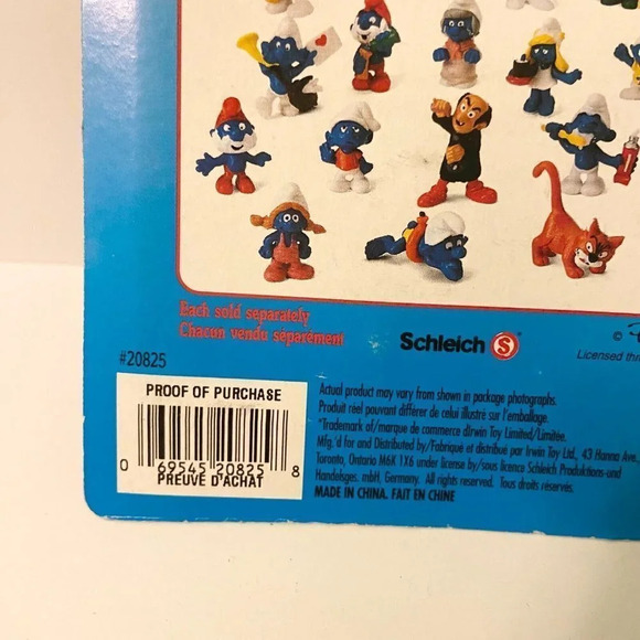 Vintage  1995 Scleich Peyo Smurfs Smurfette Tennis Irwin Smurf Toy Figure - Picture 7 of 12